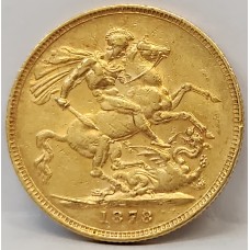 AUSTRALIA 1879 . ONE 1 SOVEREIGN . MELBOURNE . GOLD